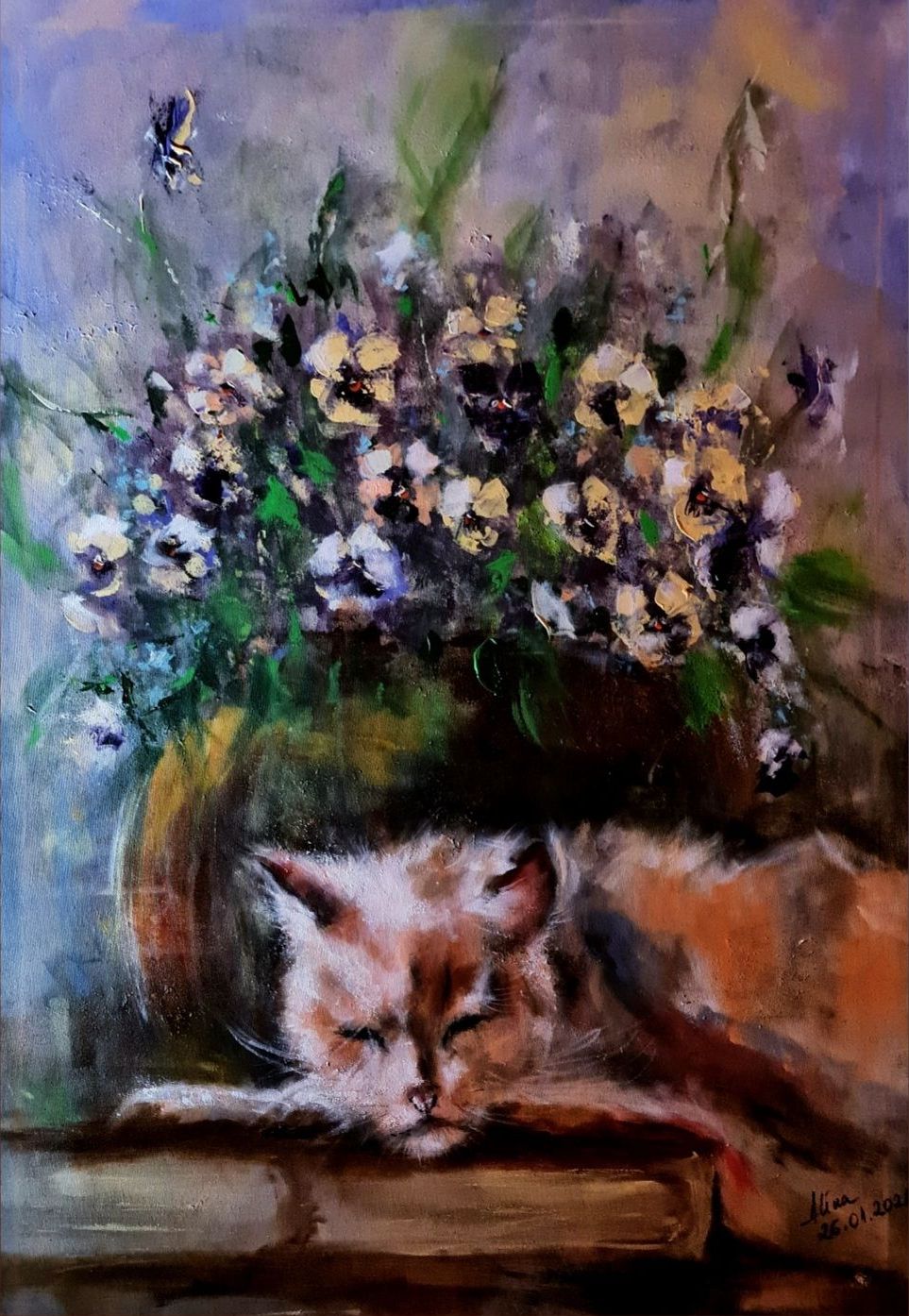 ArteDiAlina.com painting: I'm a wise cat